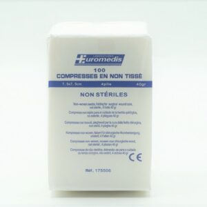 D179 EUROMEDIS Non-sterile, non-woven swabs 7,5 x 7,5cm, 40gr, 4ply 100 pcs