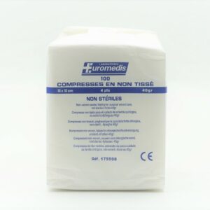 D180 EUROMEDIS Non-sterile, non-woven swabs 10x10cm, 40gr, 4ply 100 pcs